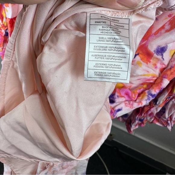 Betsey Johnson Pink and Purple Ruched Wrap Dress - Picture 4 of 9